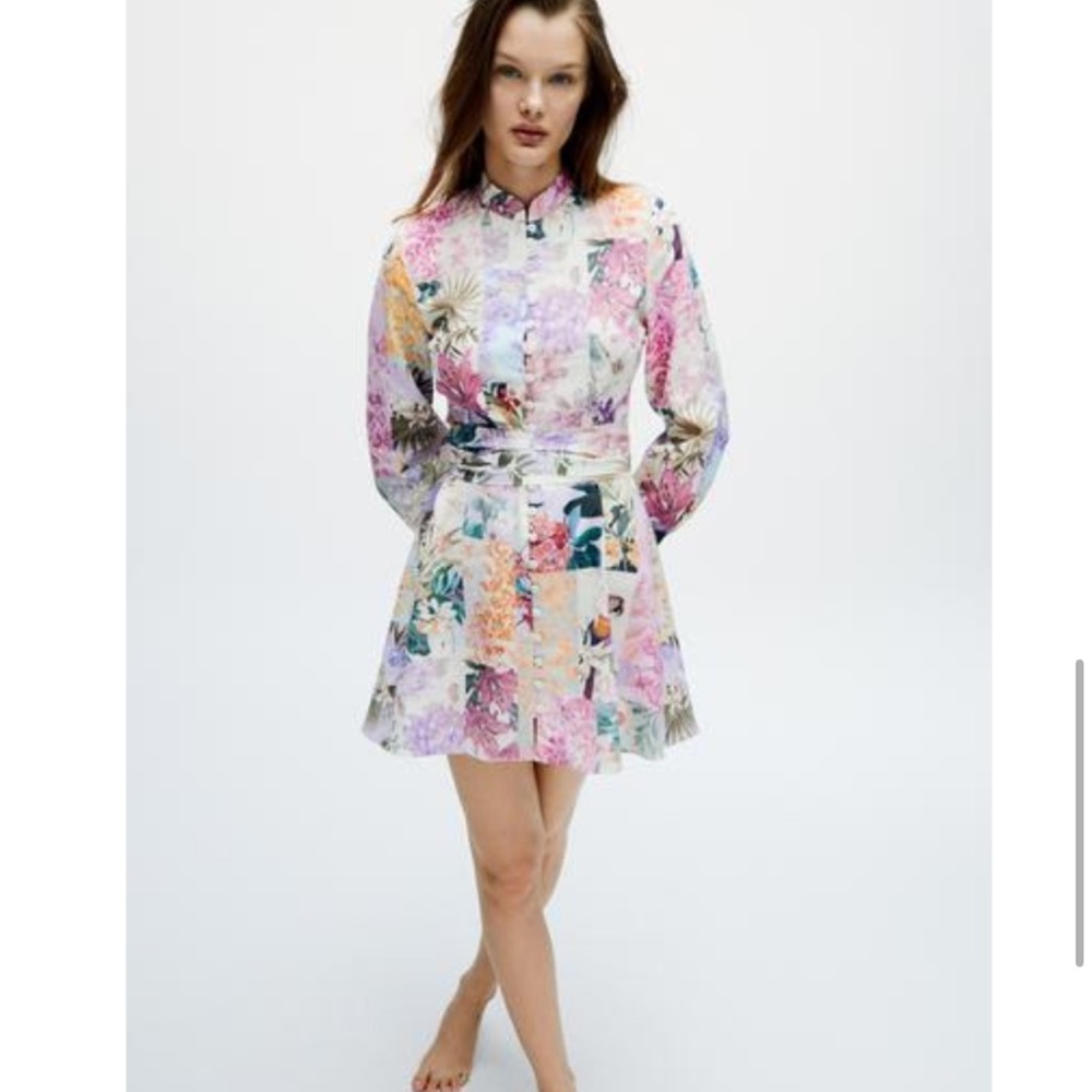 Zara Floral Shirt Dress